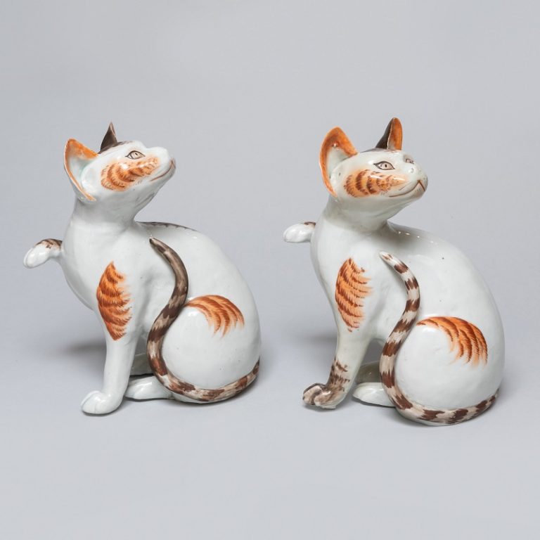 Some Vintage Ceramic Cats & Two Paintings That Are Up For Auction On Sotheby’s